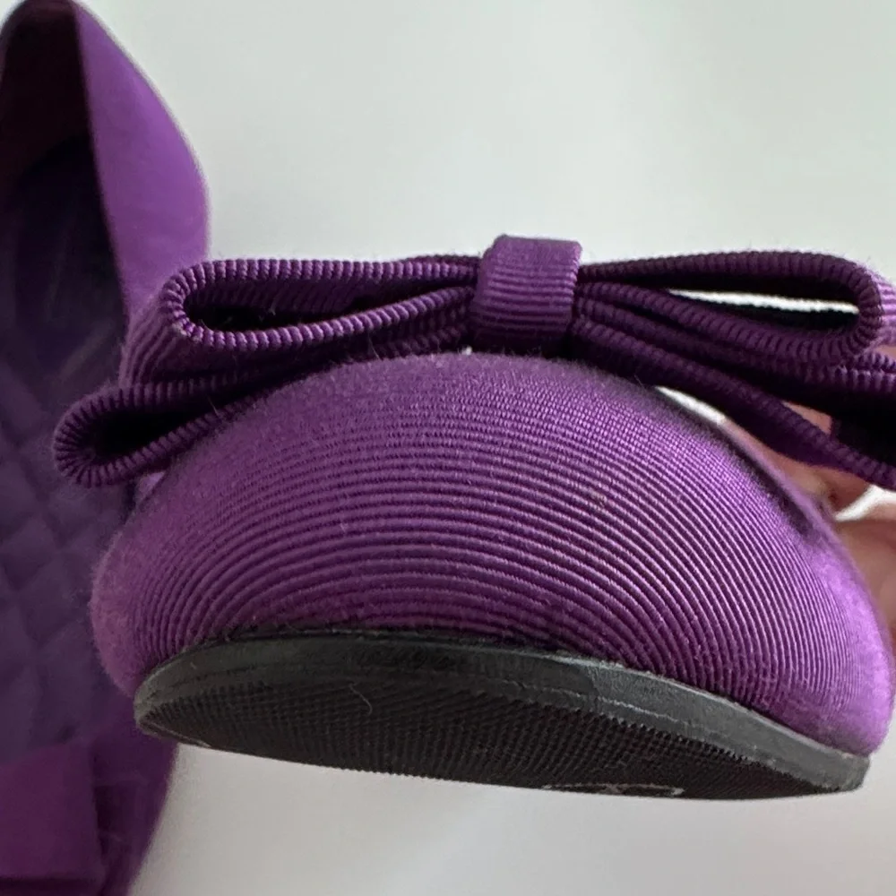 Coach and Four Deep Purple Bow Ballet Flats - Picture 5 of 8